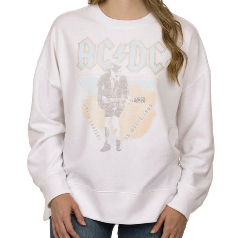 AC/DC 1979 World Tour Fleece Graphic Pullover Sweatshirt